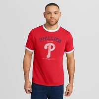 Collection Darius Rucker pour homme par Fanatics - T-shirt rouge Philadelphia Phillies à manches courtes délavées