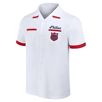 Collection Darius Rucker pour homme par Fanatics White Philadelphia Phillies Bowling Chemise boutonnée