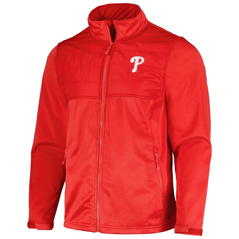 Veste entièrement zippée Dunbrooke Heather Red Philadelphia Phillies Explorer pour hommes