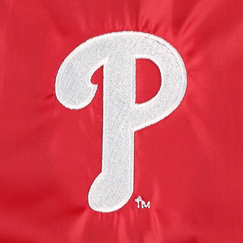 Men's Dunbrooke  Red Philadelphia Phillies Coach's Raglan Full-Snap Windbreaker Jacket