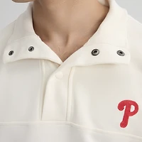 Men's Fanatics Bisque Philadelphia Phillies Iconic Short Sleeve Mock Neck Pullover
