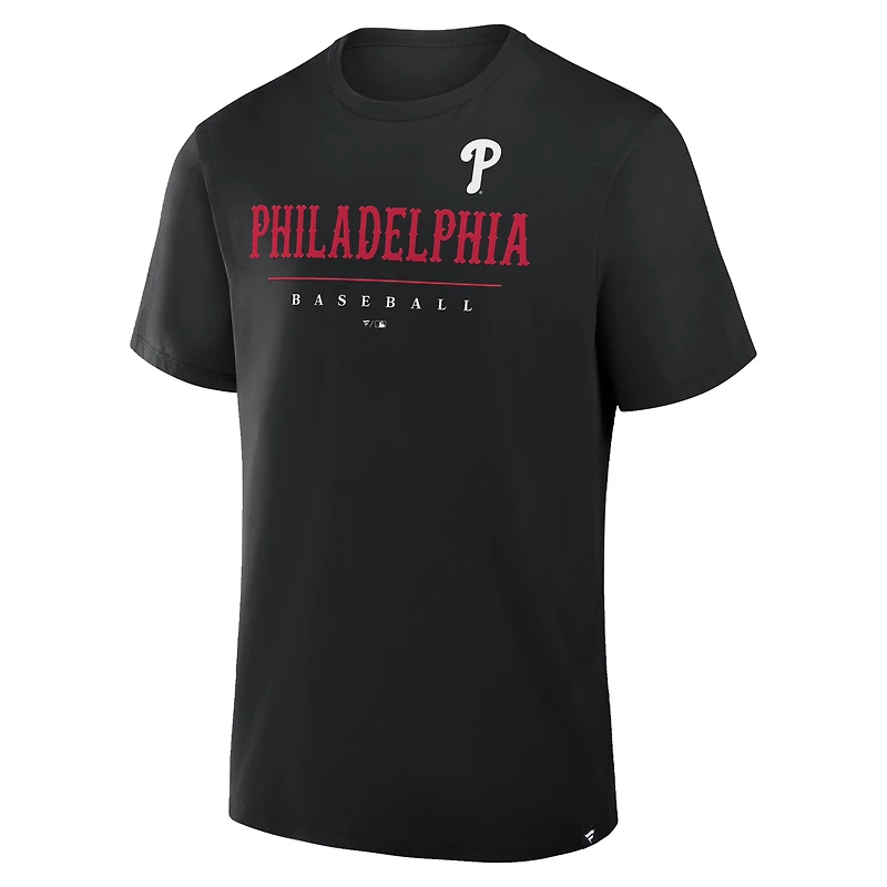 Men's Fanatics Black Philadelphia Phillies Color Pop Legacy Clubhouse T-Shirt