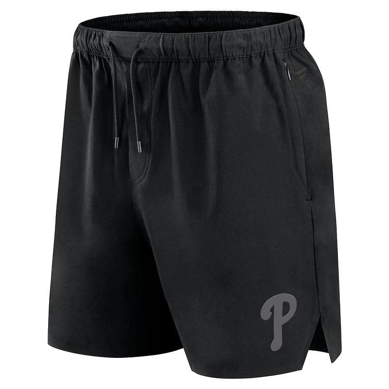 Men's Fanatics Black Philadelphia Phillies Front Office Micro Tonal Shorts
