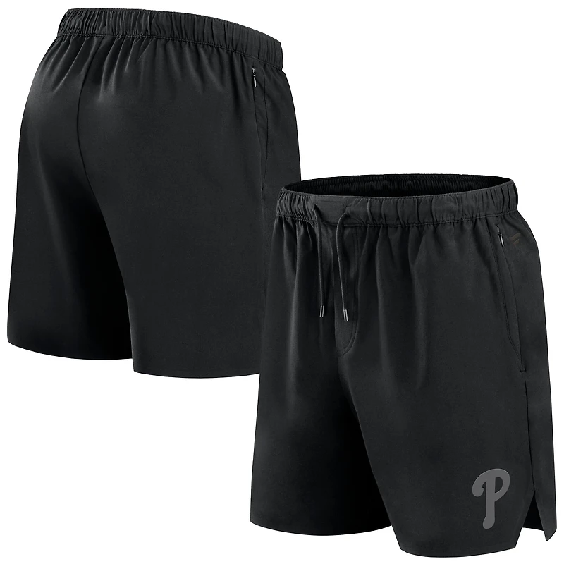 Short micro ton sur noir Fanatics pour homme, motif Philadelphia Phillies