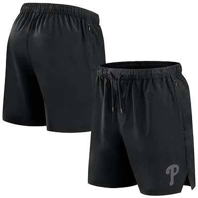Short micro ton sur noir Fanatics pour homme, motif Philadelphia Phillies