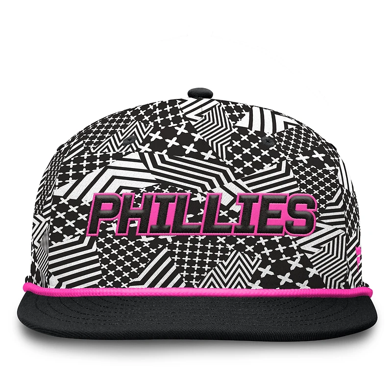 Casquette Snapback Let's Glow Moon Shot des Philadelphia Phillies pour hommes Fanatics Black