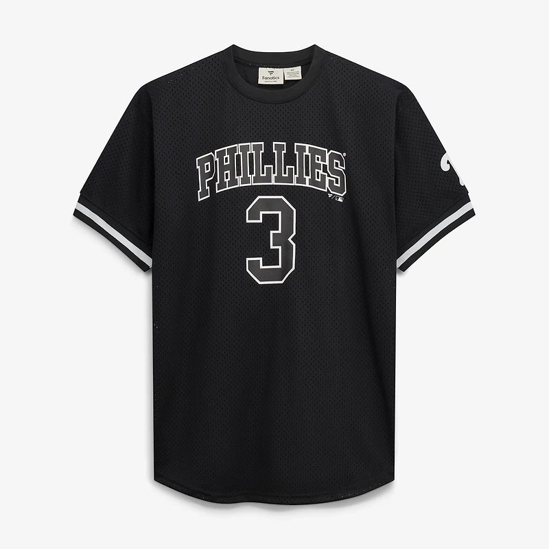 Men's Fanatics Bryce Harper Black/White Philadelphia Phillies Big & Tall Heavyweight Mesh Jersey