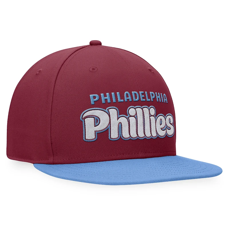 Men's Fanatics Burgundy Philadelphia Phillies Cooperstown Collection Hurler Fitted Hat