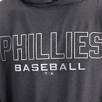 Men's Fanatics Charcoal Philadelphia Phillies Clutch Long Sleeve Hooded T-Shirt