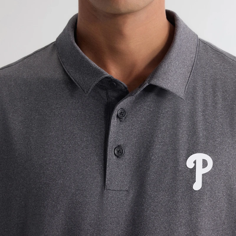 Polo à manches longues Philadelphia Phillies de Fanatics pour homme, couleur anthracite