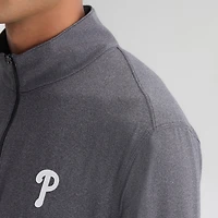Men's Fanatics Charcoal Philadelphia Phillies Clutch Quarter-Zip Pullover
