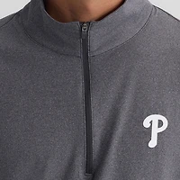 Men's Fanatics Charcoal Philadelphia Phillies Clutch Quarter-Zip Pullover