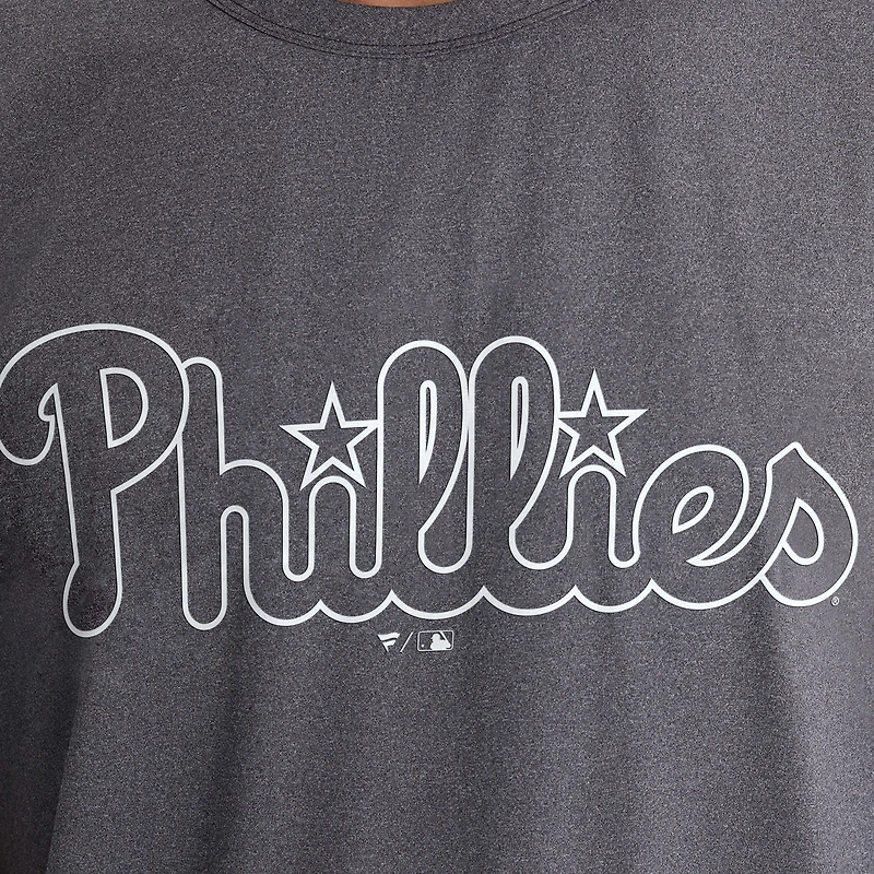 Men's Fanatics Charcoal Philadelphia Phillies Clutch Winning Edge T-Shirt