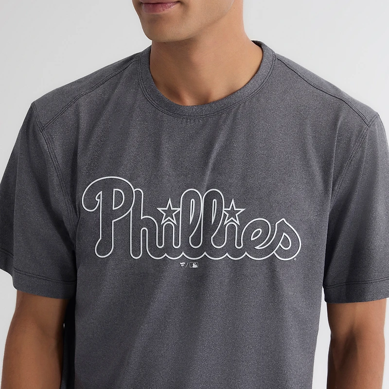Men's Fanatics Charcoal Philadelphia Phillies Clutch Winning Edge T-Shirt