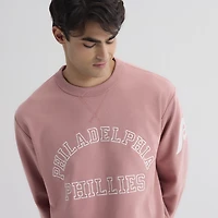 Sweat-shirt éponge emblématique Philadelphia Phillies, rose délavé, pour homme de Fanatics