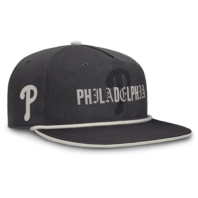 Casquette snapback Fanatics Graphite Philadelphia Phillies pour homme