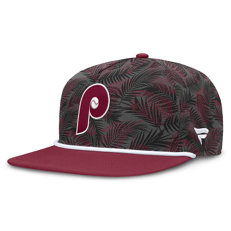 Men's Fanatics Gray/Burgundy Philadelphia Phillies Spring Training Moon Golfer Adjustable Hat
