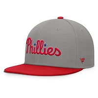 Men's Fanatics Gray/Red Philadelphia Phillies Clubhouse Dugout Fitted Hat