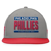 Men's Fanatics Gray/Red Philadelphia Phillies Line Drive Two-Tone Snapback Hat