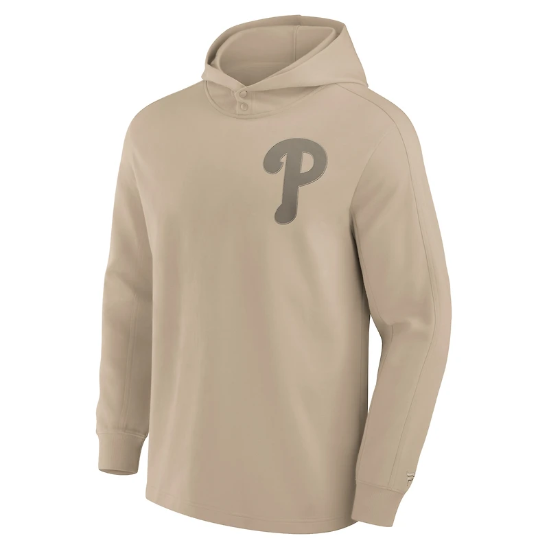 Sweat à capuche en molleton léger Fanatics pour hommes, kaki, Philadelphia Phillies Elements
