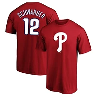 Men's Fanatics Kyle Schwarber Red Philadelphia Phillies Big & Tall Name Number T-Shirt