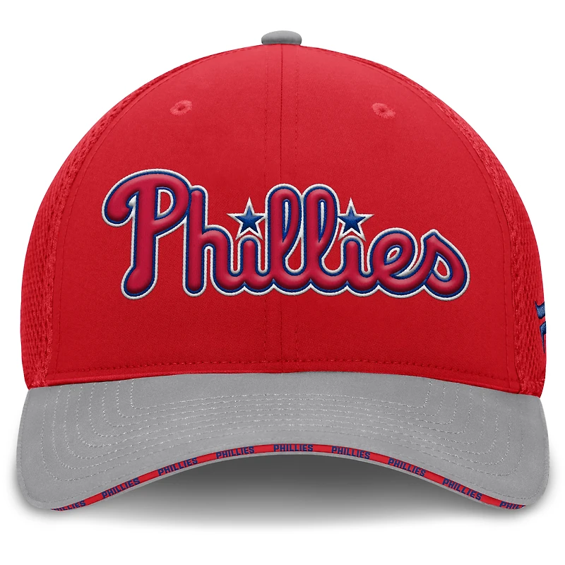 Men's Fanatics Red/Gray Philadelphia Phillies Pennant Flex Hat