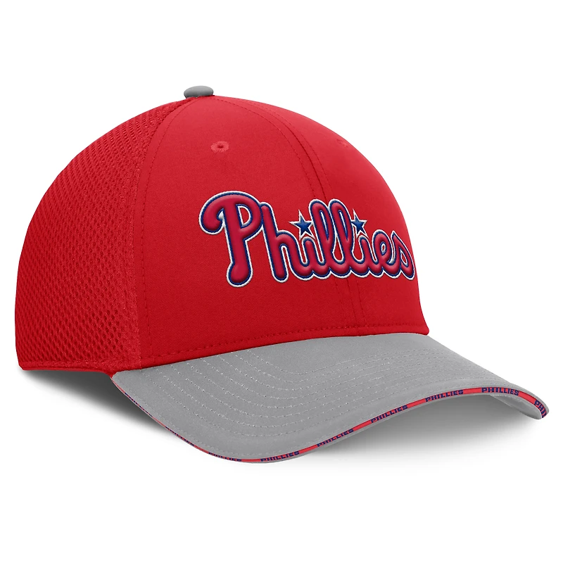 Men's Fanatics Red/Gray Philadelphia Phillies Pennant Flex Hat