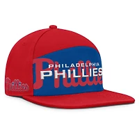 Casquette Snapback Fanatics rouge/bleu royal Philadelphia Phillies Clubhouse Splitter pour homme