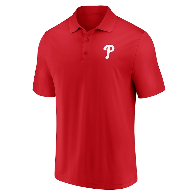 Ensemble de polo Fanatics rouge/Royal Philadelphia Phillies Dueling Logos pour hommes
