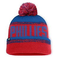 Bonnet en tricot à revers et pompon No-Doubter des Philadelphia Phillies pour homme, rouge/bleu royal