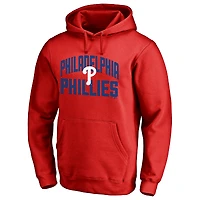 Sweat à capuche rouge Fanatics pour hommes Phillies de Philadelphie 2019 Fête des Pères #1 Papa