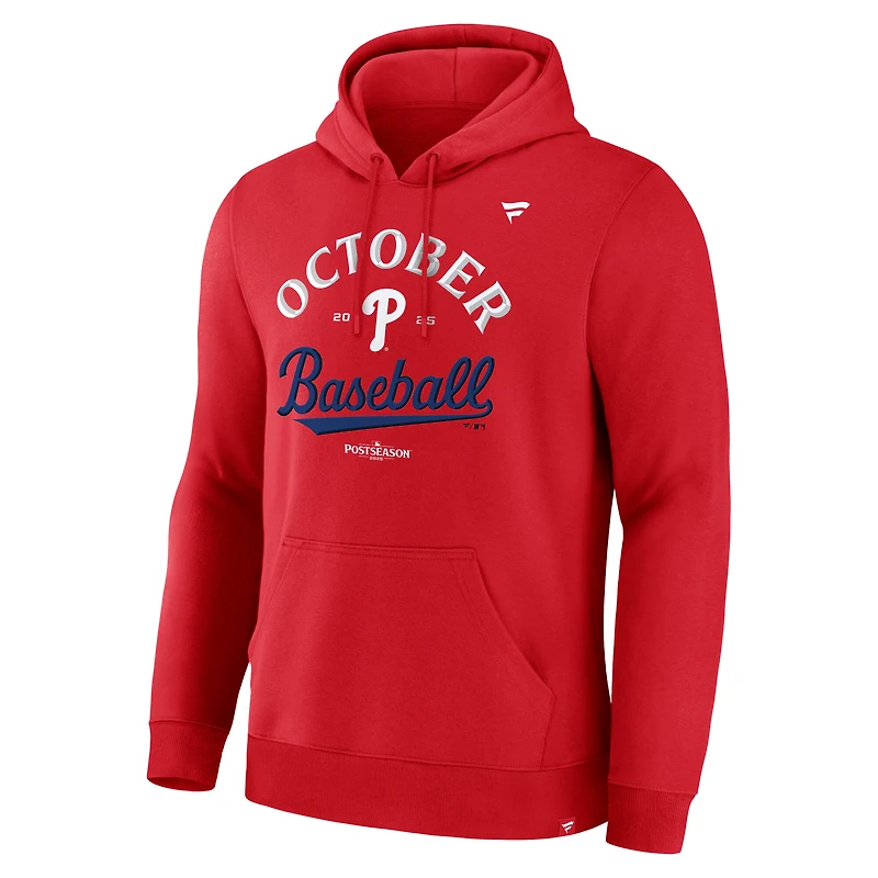 Sweat à capuche rouge Fanatics pour homme, édition 2025 des vestiaires Phillies de Philadelphie, MLB
