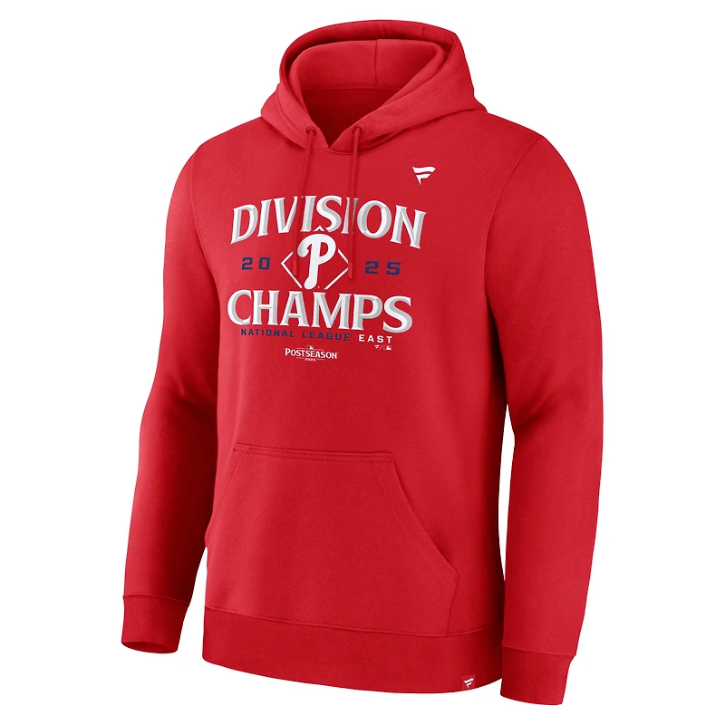 Men's Fanatics  Red Philadelphia Phillies 2025 NL East Division Champions Locker Room Hoodie