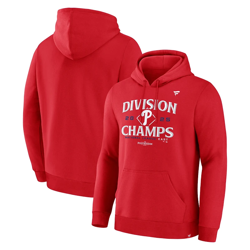 Men's Fanatics  Red Philadelphia Phillies 2025 NL East Division Champions Locker Room Hoodie
