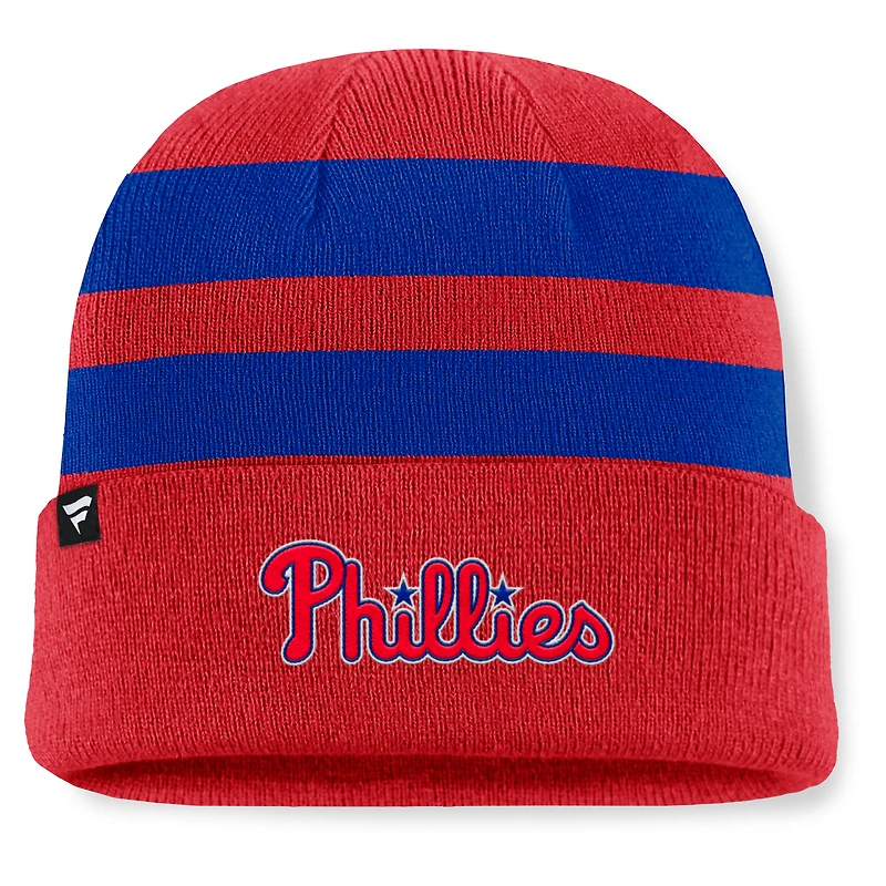 Men's Fanatics Red Philadelphia Phillies Baseline Cuffed Knit Hat