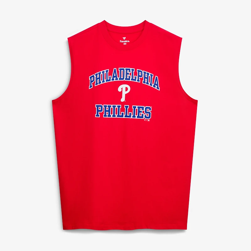 Men's Fanatics  Red Philadelphia Phillies Big & Tall Heart Soul Muscle Tank Top