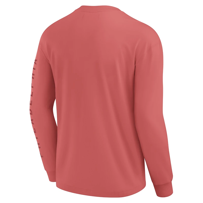 T-shirt à manches longues Fanatics rouge pour homme, Elements des Phillies de Philadelphie, Future Ground, avec informations tonales