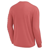 T-shirt à manches longues Fanatics rouge pour homme, Elements des Phillies de Philadelphie, Future Ground, avec informations tonales