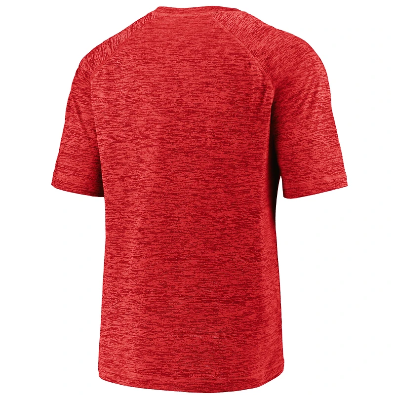 Men's Fanatics Red Philadelphia Phillies Line Up Primary Threat Striated T-Shirt