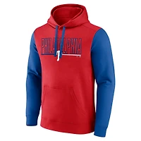 Men's Fanatics Red Philadelphia Phillies Outline Fleece Pullover Hoodie