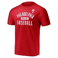 Men's Fanatics Red Philadelphia Phillies Primary Pill Space Dye T-Shirt