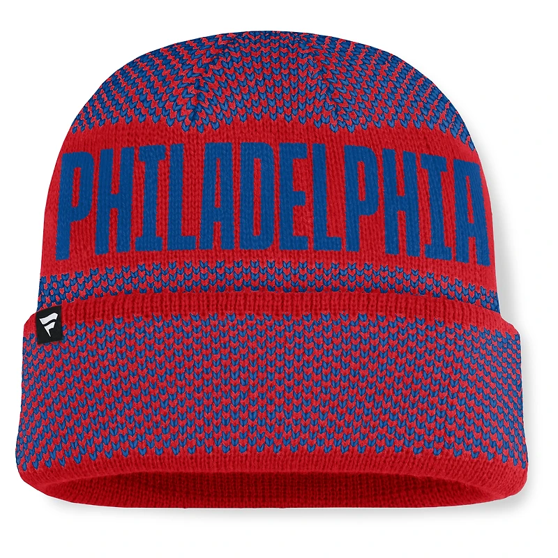 Men's Fanatics Red Philadelphia Phillies Rotation Cuffed Knit Hat