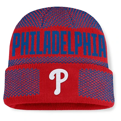 Men's Fanatics Red Philadelphia Phillies Rotation Cuffed Knit Hat