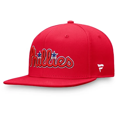 Men's Fanatics Red Philadelphia Phillies Team Core Fitted Hat