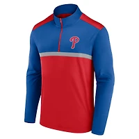 Men's Fanatics Red Philadelphia Phillies Unstoppable Quarter-Zip Top