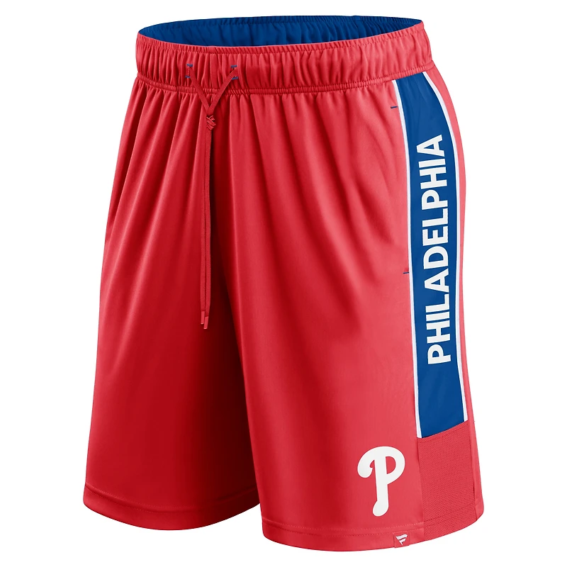 Men's Fanatics Red Philadelphia Phillies Win The Match Defender Shorts