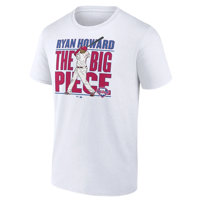 Men's Fanatics Ryan Howard White Philadelphia Phillies Cooperstown Collection Player T-Shirt