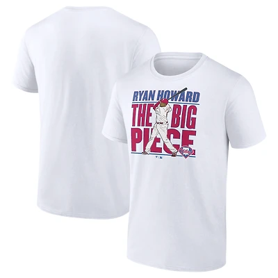 T-shirt de joueur Ryan Howard blanc la collection Cooperstown des Phillies Philadelphie Fanatics pour hommes