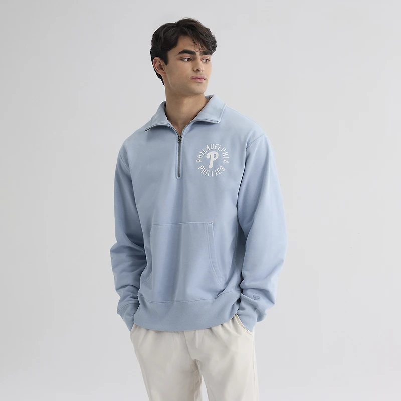 Men's Fanatics Sky Blue Philadelphia Phillies Iconic Terry Quarter-Zip Sweatshirt