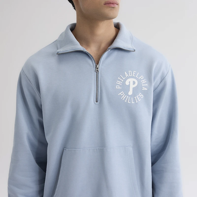 Men's Fanatics Sky Blue Philadelphia Phillies Iconic Terry Quarter-Zip Sweatshirt
